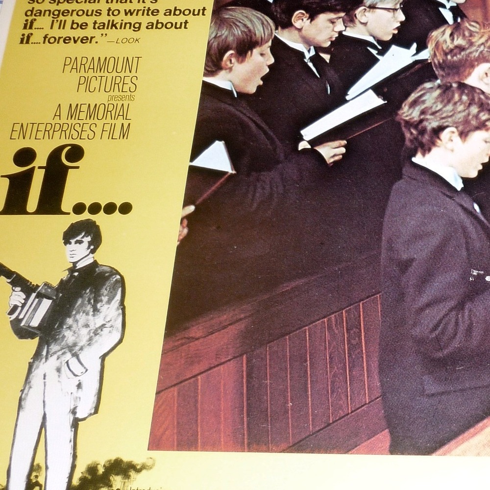 Vintage 1969 If Movie Lobby Card #1 Malcolm McDowell Lindsay Anderson NSS 69/124
